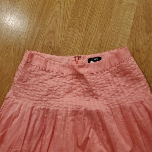 J. Crew Pleated Waist Cotton Skirt sz 0 Petite - Picture 3 of 11